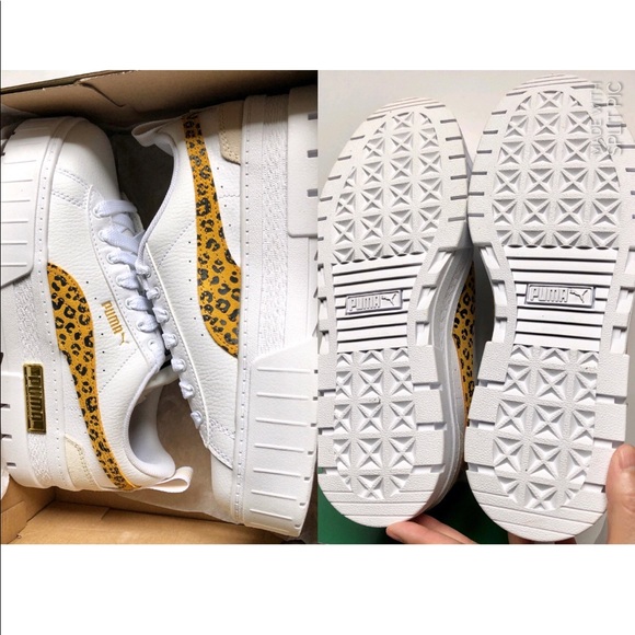NEW PUMA Mayze Roar Platform Sneakers Shoes White 7.5 Women’s, Size 6 Girl’s - Picture 5 of 16